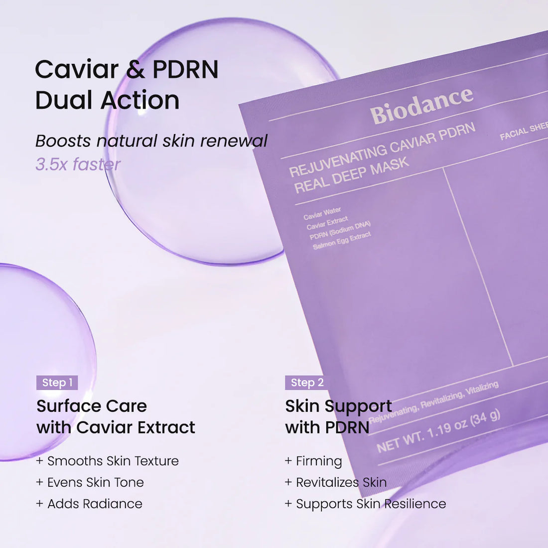 Biodance Hydrogel Collagen Skincare Purple 4pcs