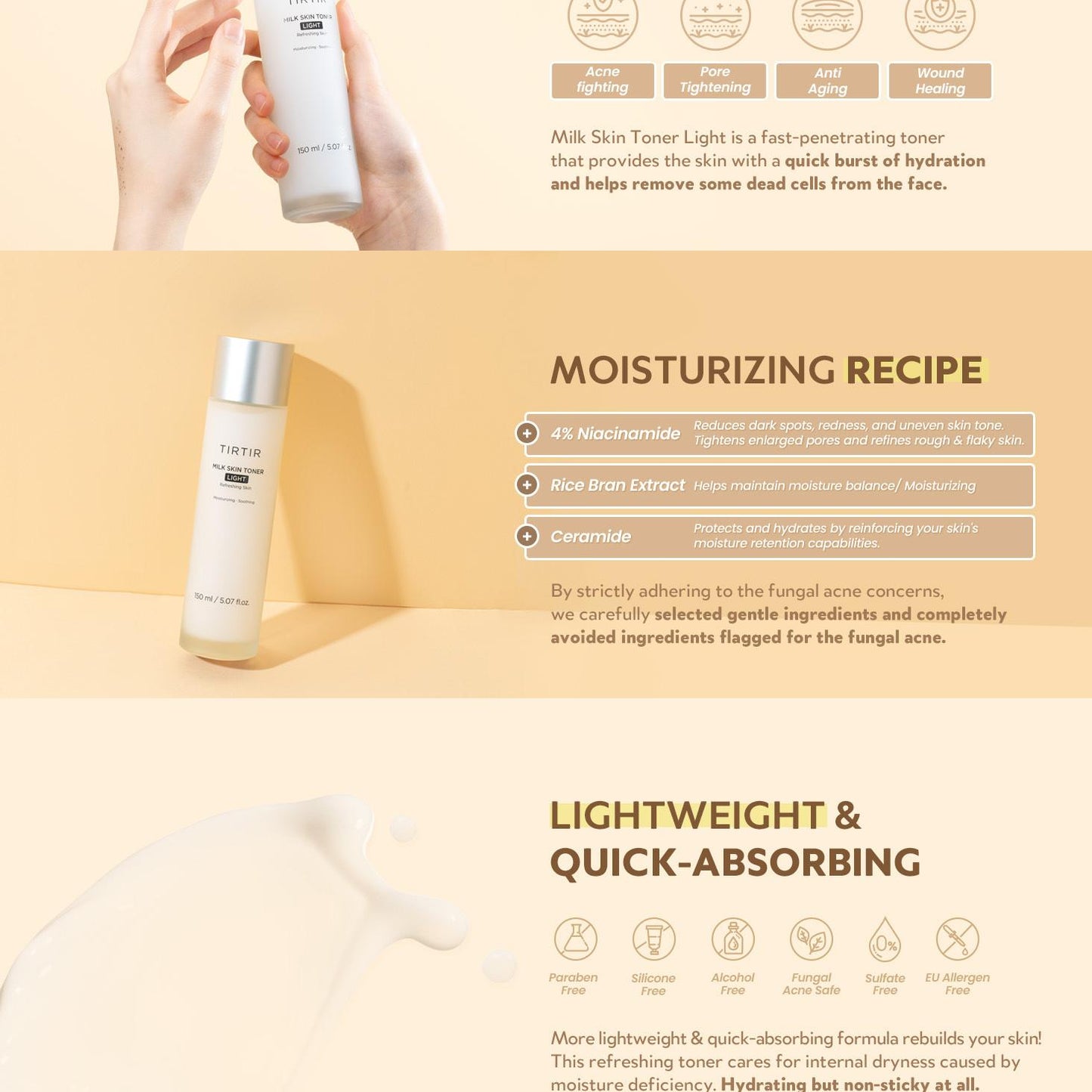 TIRTIR Milk Skin Toner Light 150ml