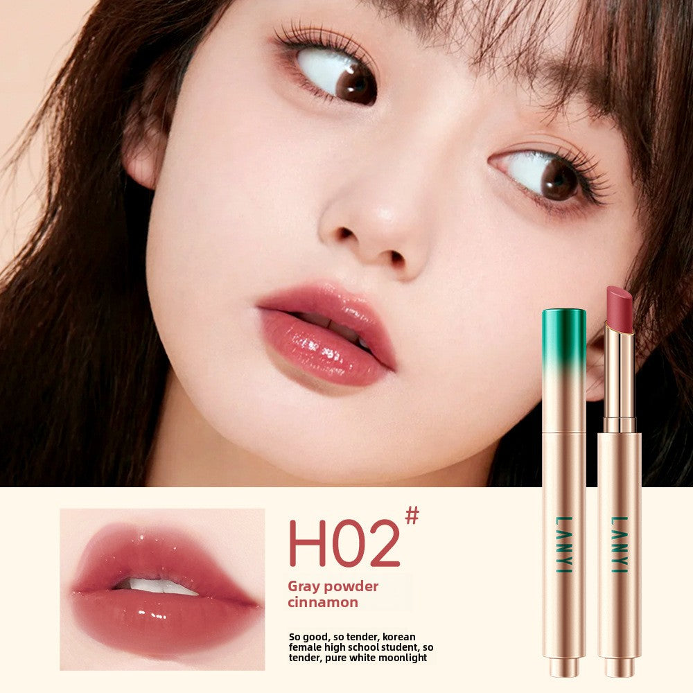 Lanyi Small Green Tube Solid Lip Gloss Pouty Lipstick