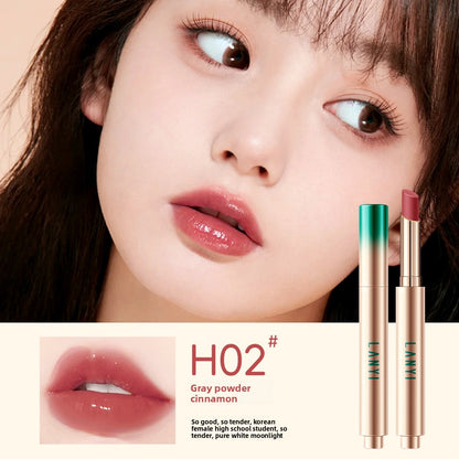 Lanyi Small Green Tube Solid Lip Gloss Pouty Lipstick