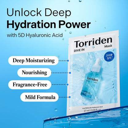 Torriden hyaluronic acid mask10 pieces