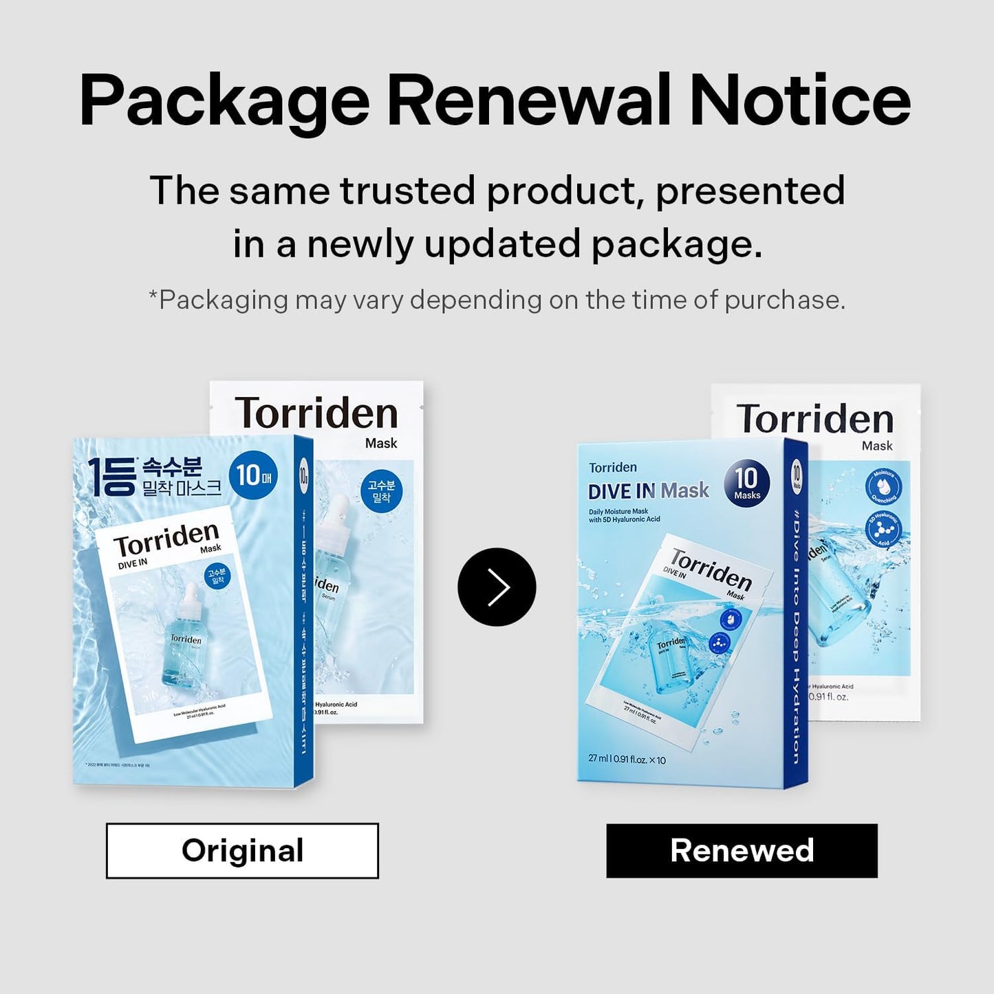 Torriden hyaluronic acid mask10 pieces