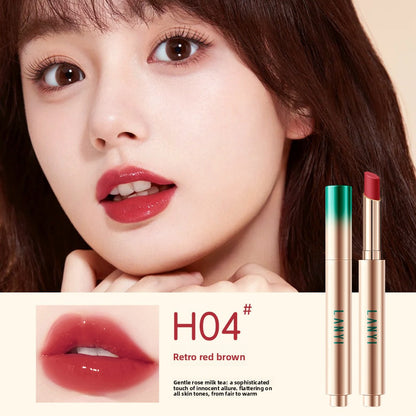 Lanyi Small Green Tube Solid Lip Gloss Pouty Lipstick