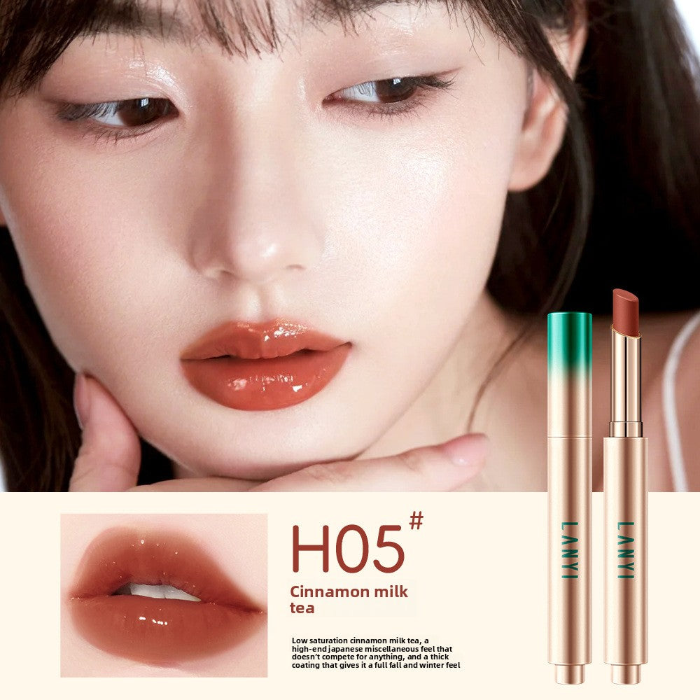 Lanyi Small Green Tube Solid Lip Gloss Pouty Lipstick