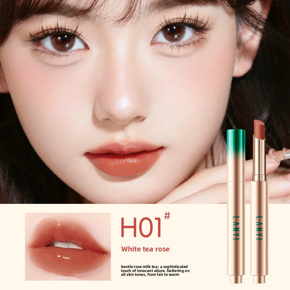Lanyi Small Green Tube Solid Lip Gloss Pouty Lipstick