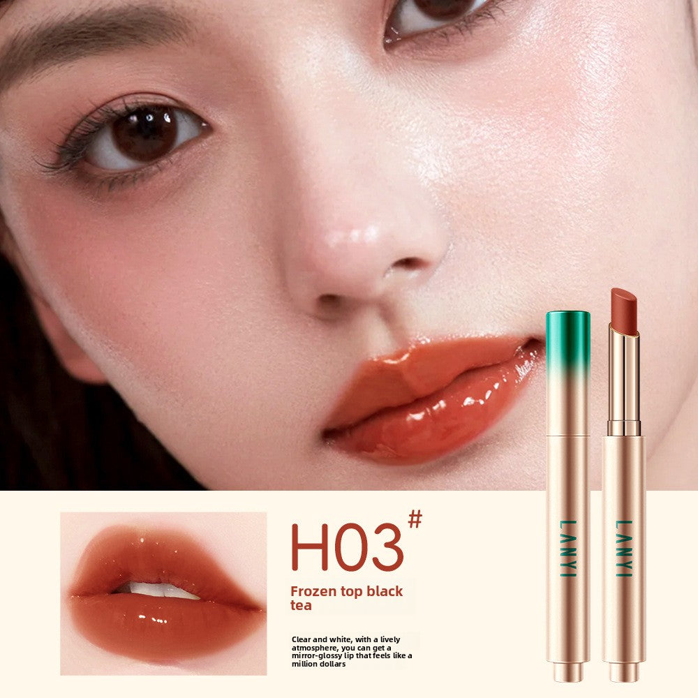Lanyi Small Green Tube Solid Lip Gloss Pouty Lipstick