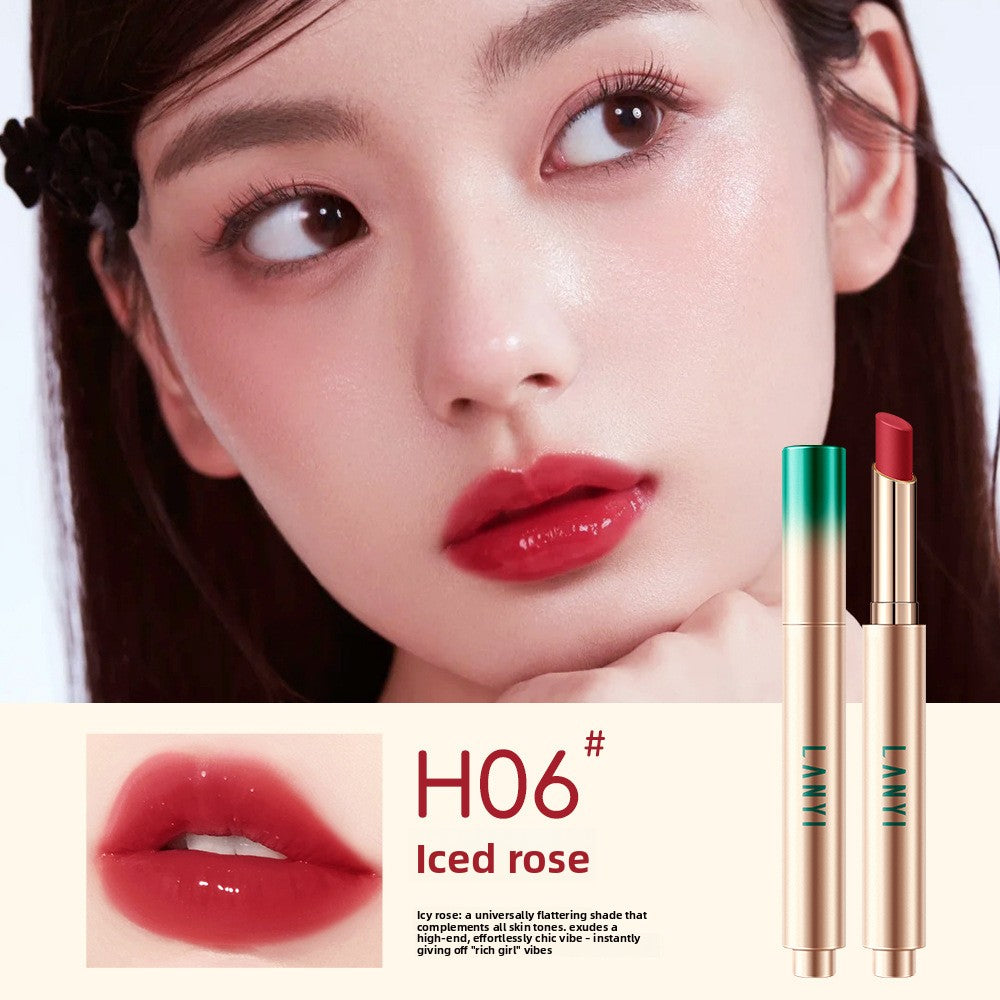 Lanyi Small Green Tube Solid Lip Gloss Pouty Lipstick