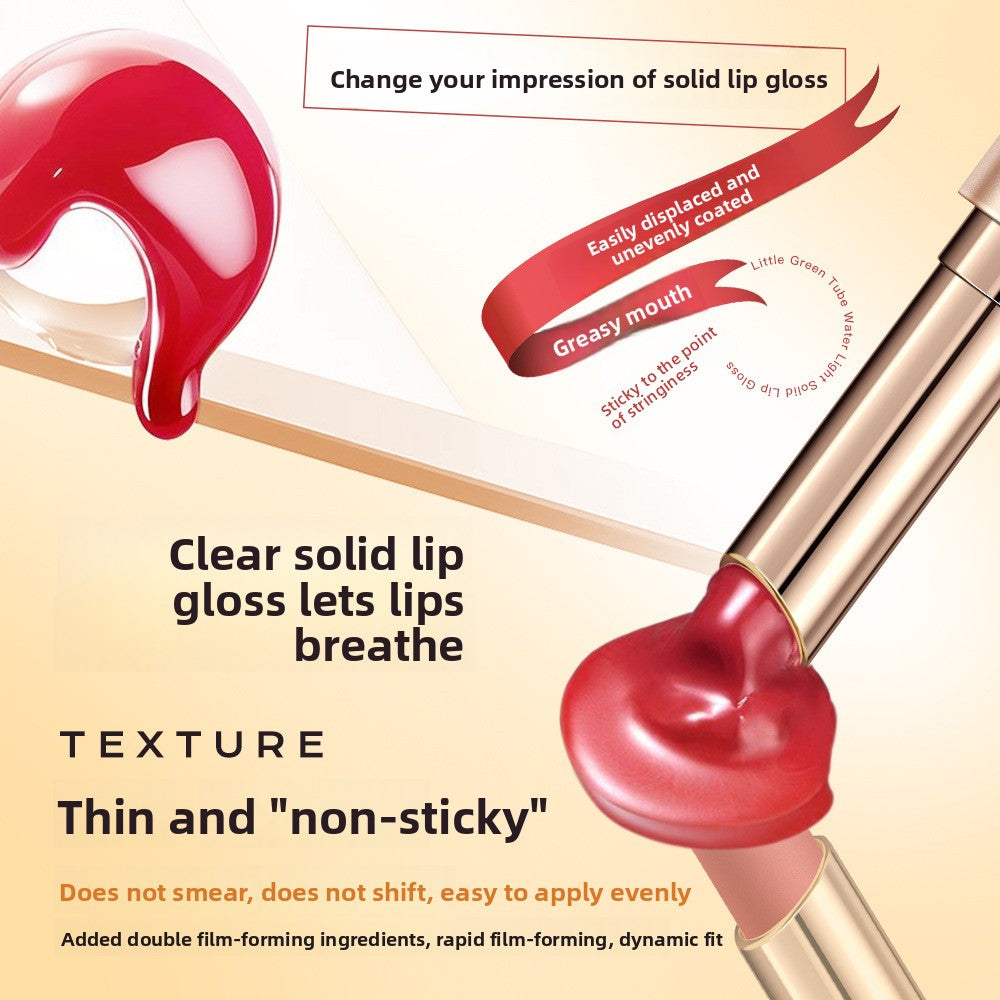 Lanyi Small Green Tube Solid Lip Gloss Pouty Lipstick